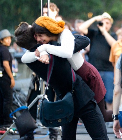 Lea Michele and Chris Colfer on Location with Glee in Washington Square Park, NY