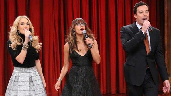 Jimmy Fallon, Rashida Jones i Carrie Underwood